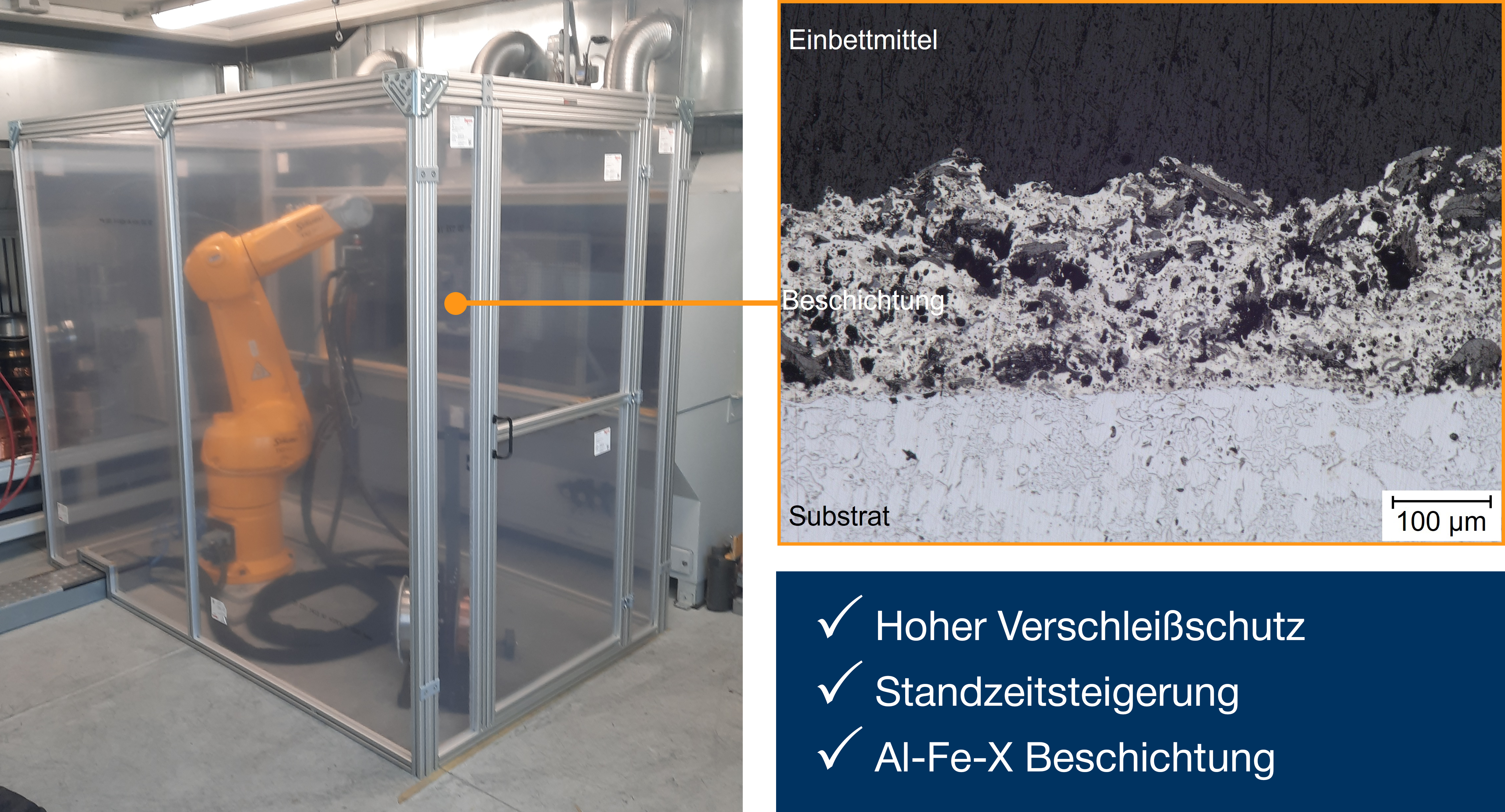 Neu entwickelter Al G Beschichtungsprozess und Materialsystem (Quelle: Neue Materialien Bayreuth GmbH)