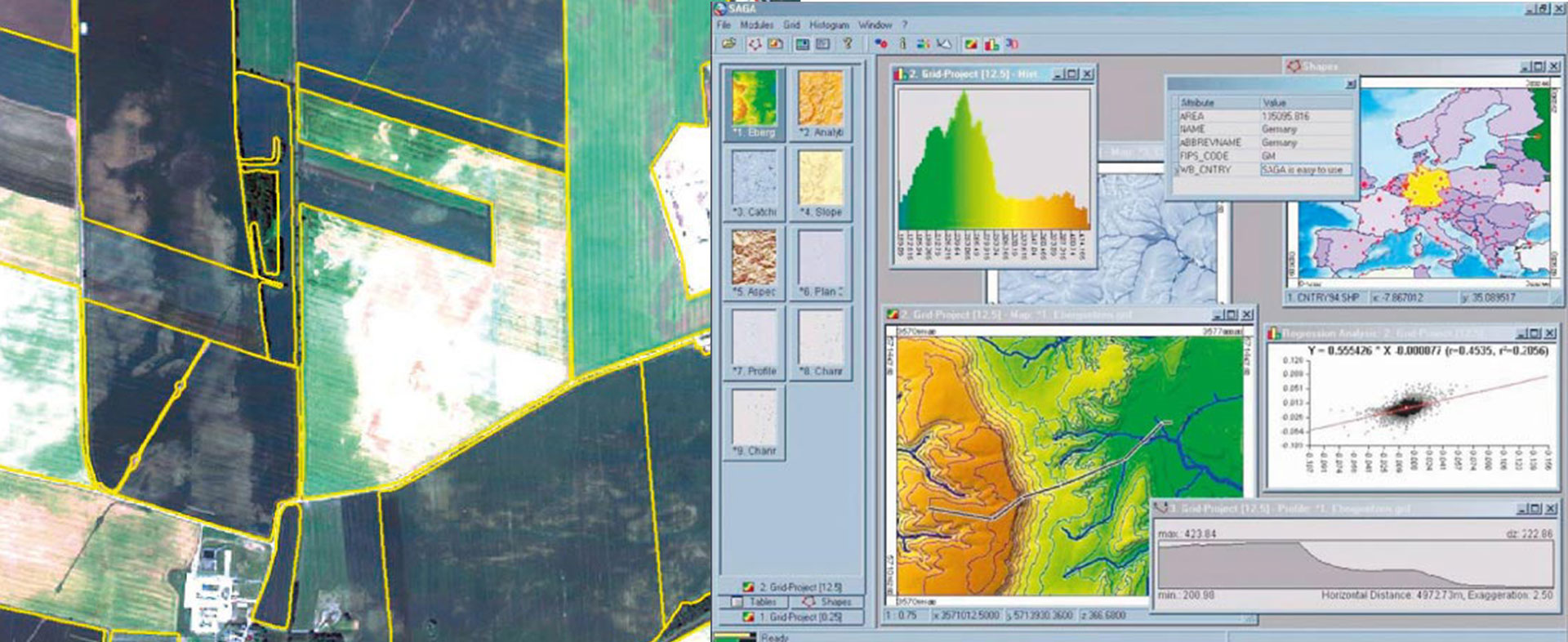 GIS-Tool – räumliche Datenanalyse für die Anbauentscheidung (Quelle: Technische Universität München, Lehrstuhl für Pflanzenernährung)